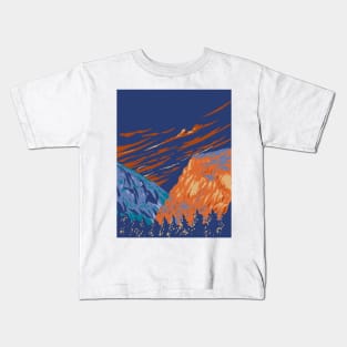 Smugglers Notch State Park in Lamoille County, Vermont New England USA WPA Art Poster Kids T-Shirt